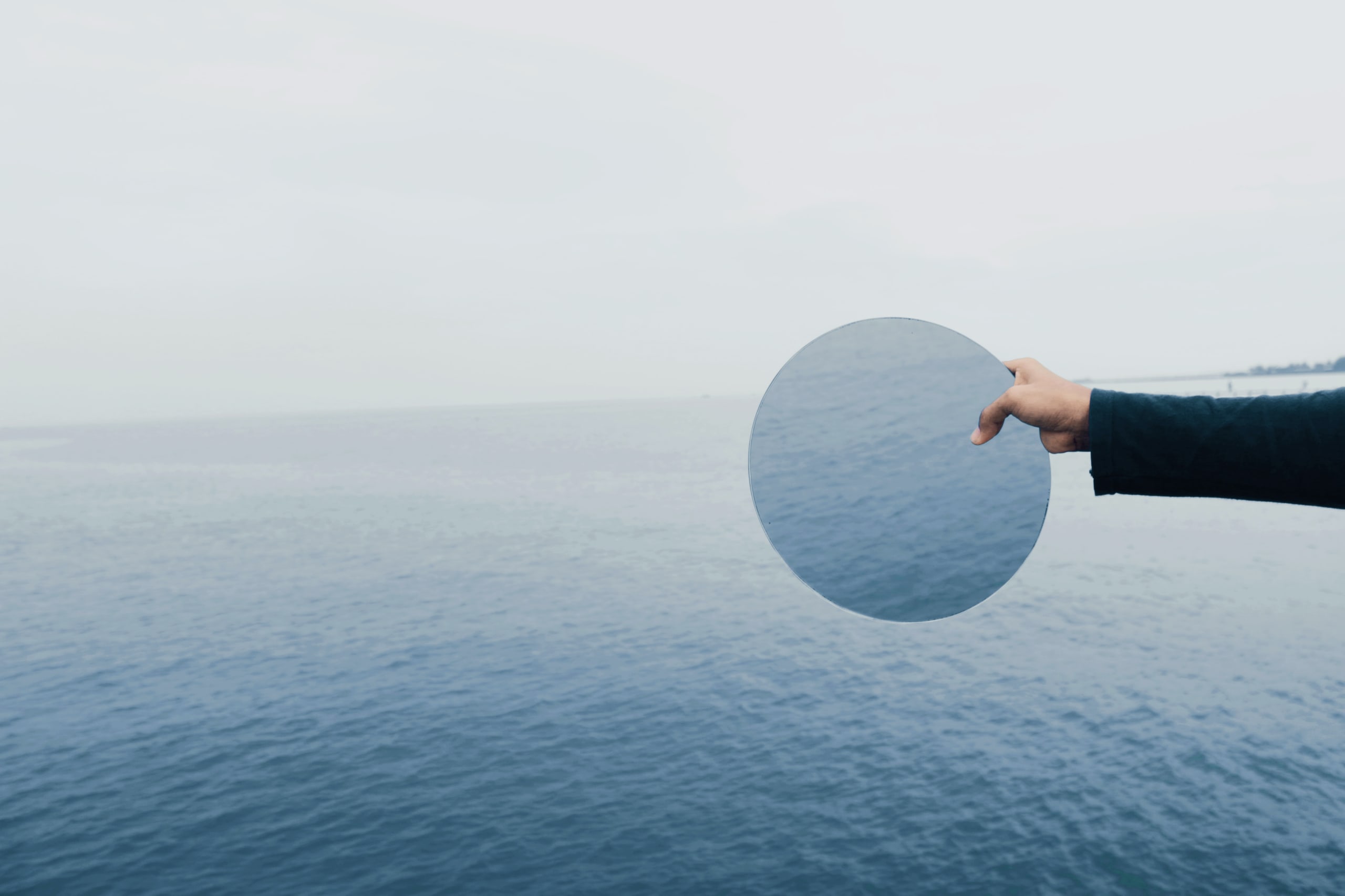 mirror over sea